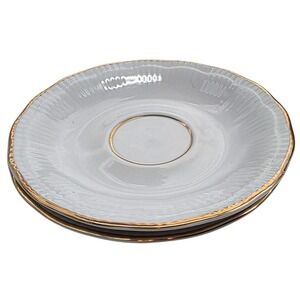 Vintage Winterling Bavaria Germany Porcelain White Gold Trim Saucer 5" Plate